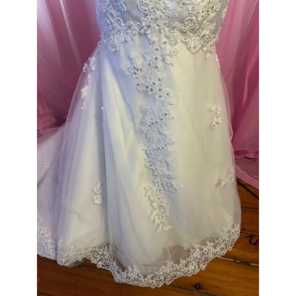 JULIET MERMAID STRAPLESS WEDDING DRESS SIZE XSMALL NWT - Picture 2 of 9